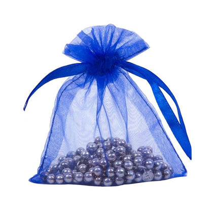 Royal Blue Premium Organza Gift Bags X Large | Satin Drawstring Pouch