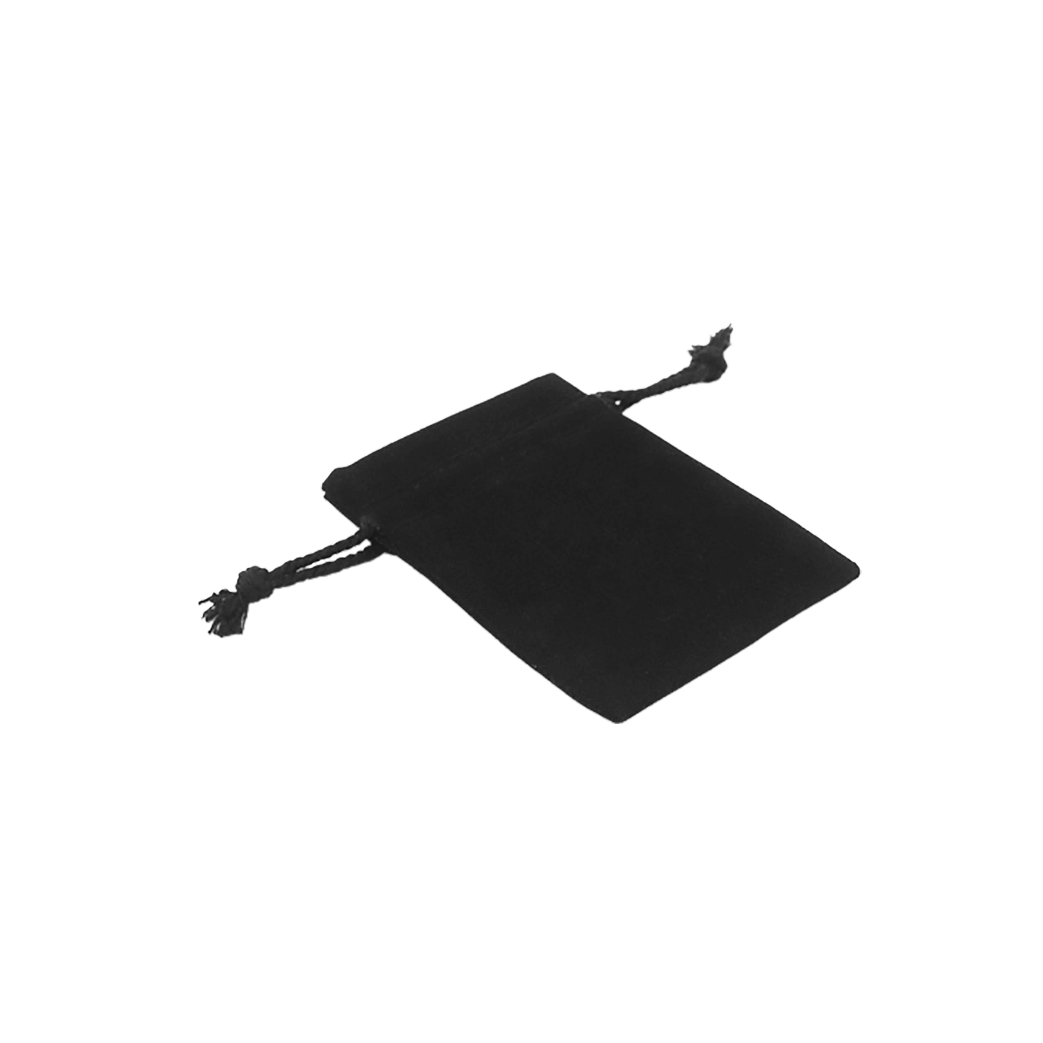 Black Rectangular Cotton Bag 7x10cm | Cotton Drawstring Bag