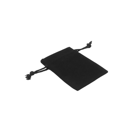 Black Rectangular Cotton Bag 7x10cm | Cotton Drawstring Bag