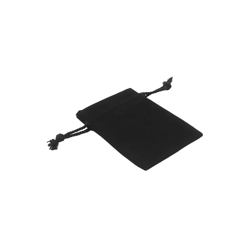 Black Rectangular Cotton Bag 7x10cm | Cotton Drawstring Bag
