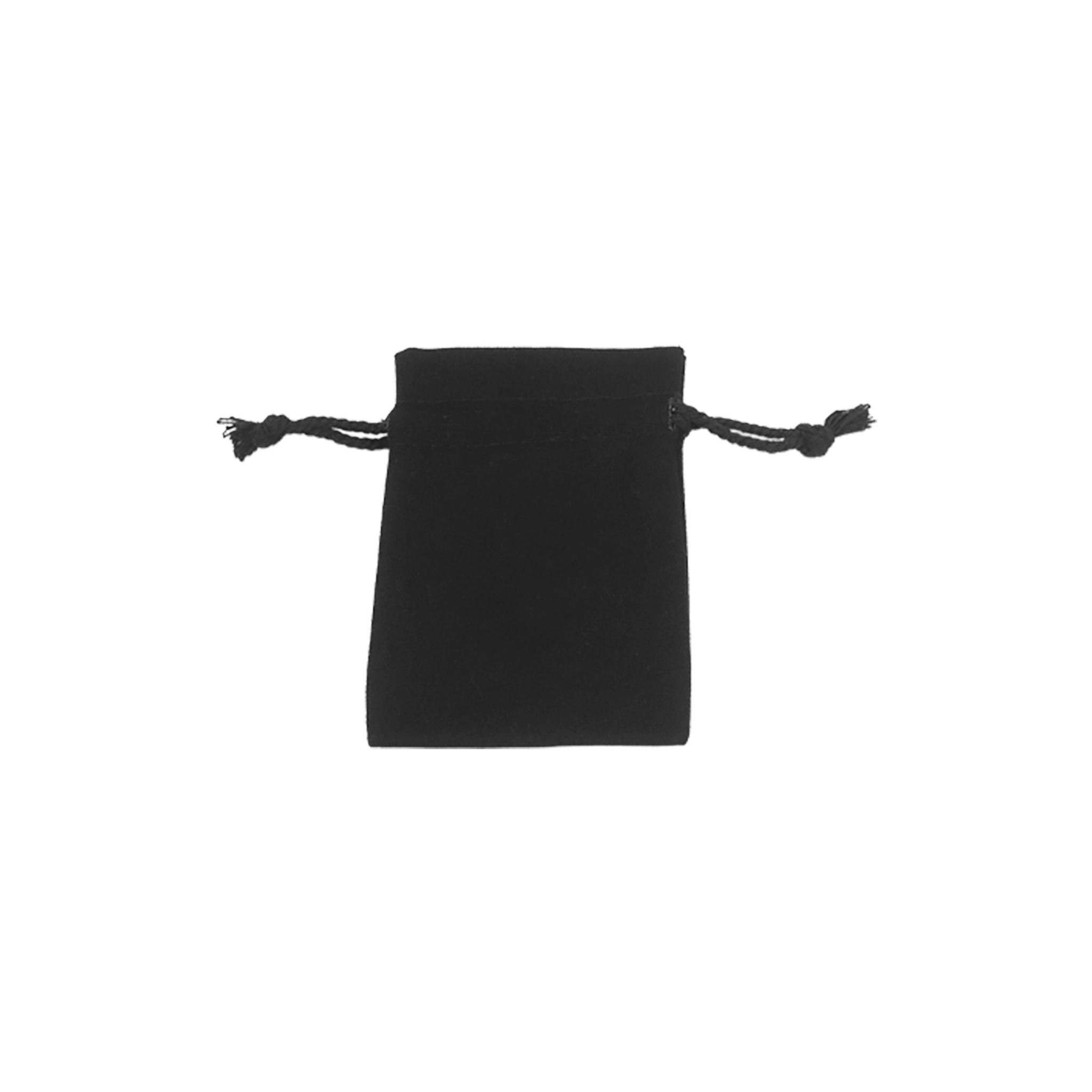 Black Rectangular Cotton Bag 7x10cm | Cotton Drawstring Bag