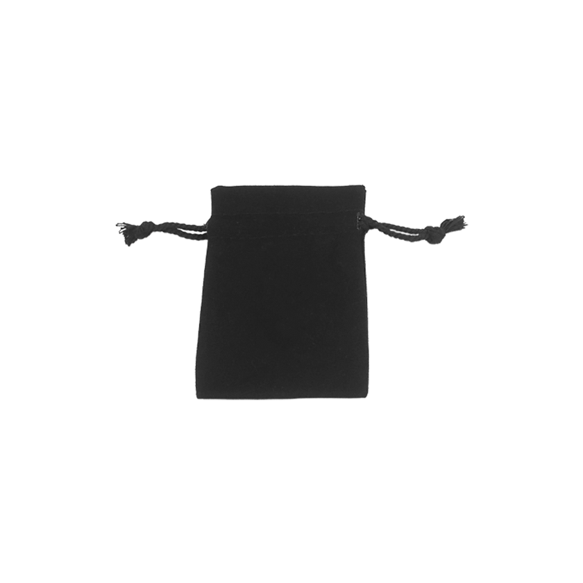 Black Rectangular Cotton Bag 7x10cm | Cotton Drawstring Bag