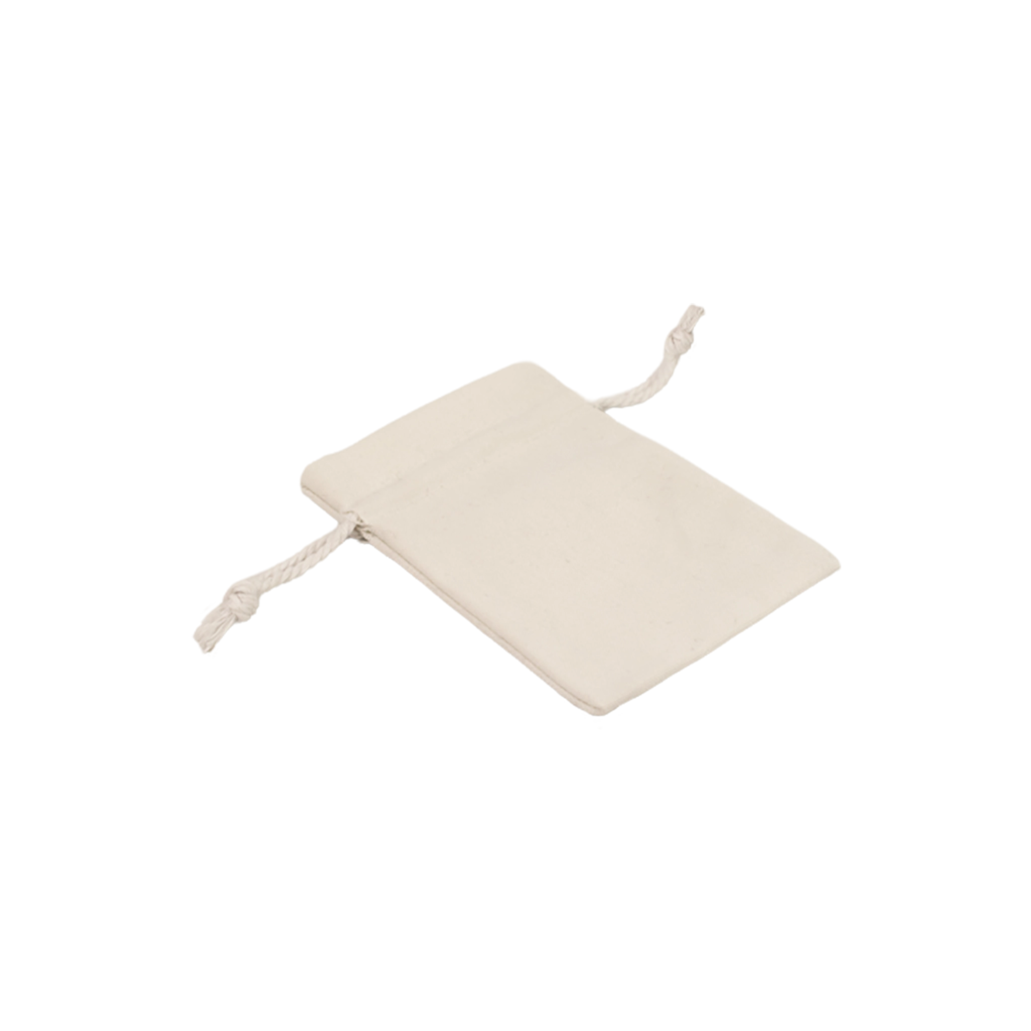 White Rectangular Cotton Bag 7x10cm | Cotton Drawstring Bag