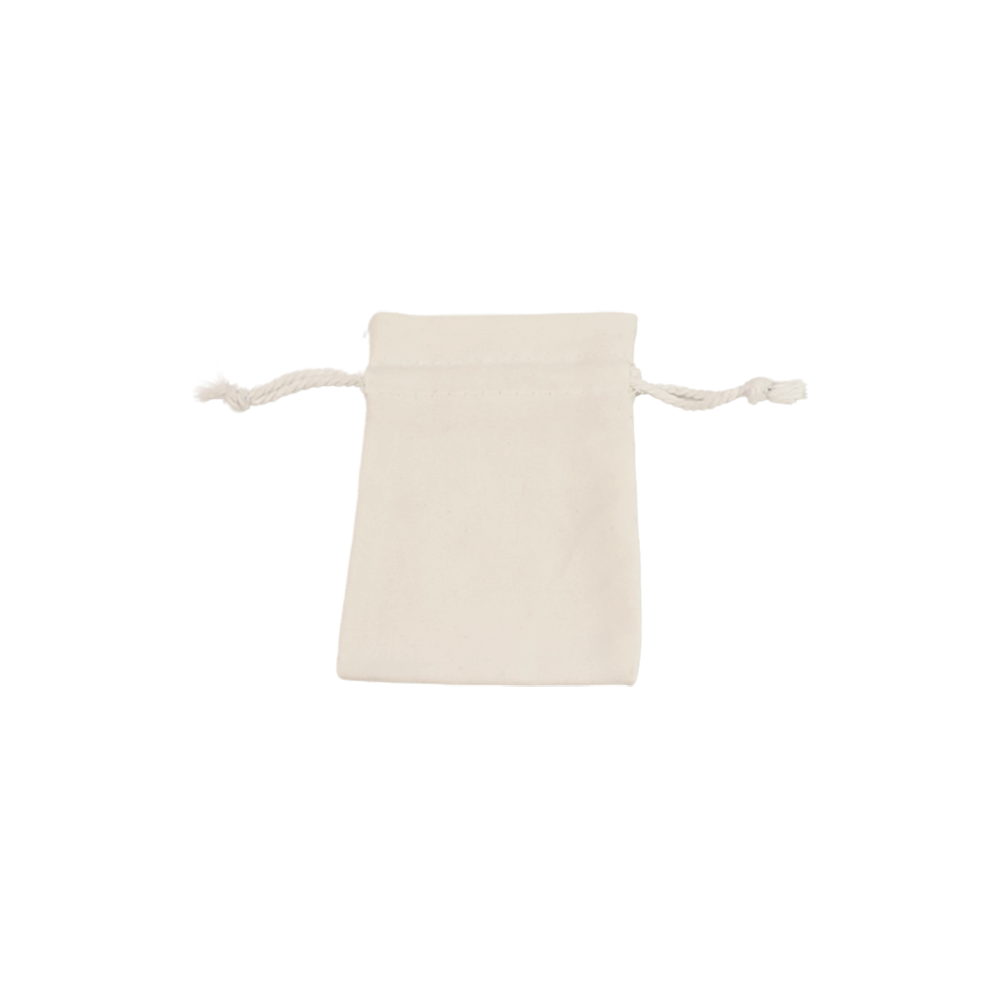 White Rectangular Cotton Bag 7x10cm | Cotton Drawstring Bag