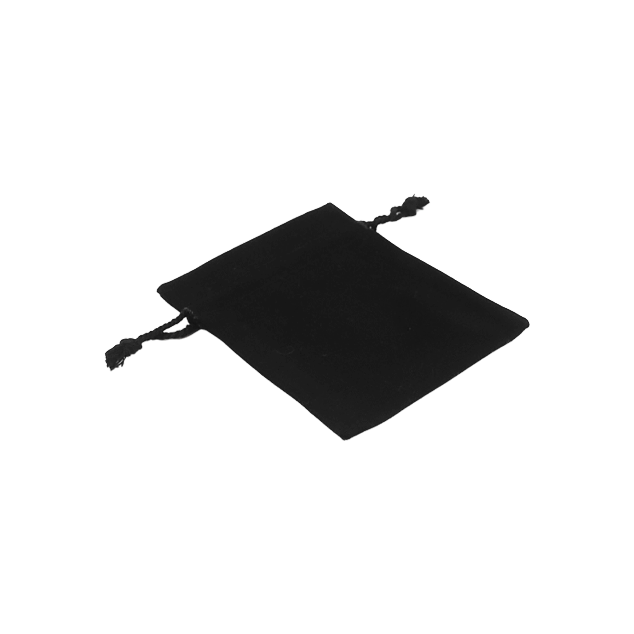 Black Rectangular Cotton Bag 10x12cm | Cotton Drawstring Bag