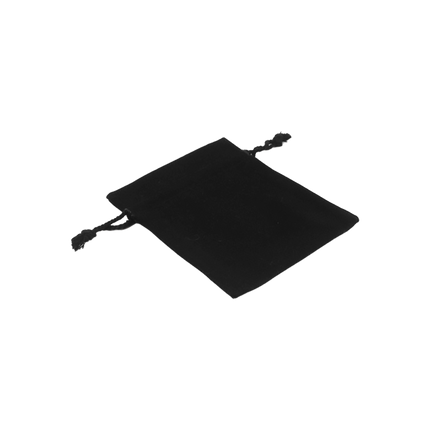 Black Rectangular Cotton Bag 10x12cm | Cotton Drawstring Bag