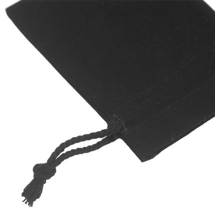 Black Rectangular Cotton Bag 10x12cm | Cotton Drawstring Bag