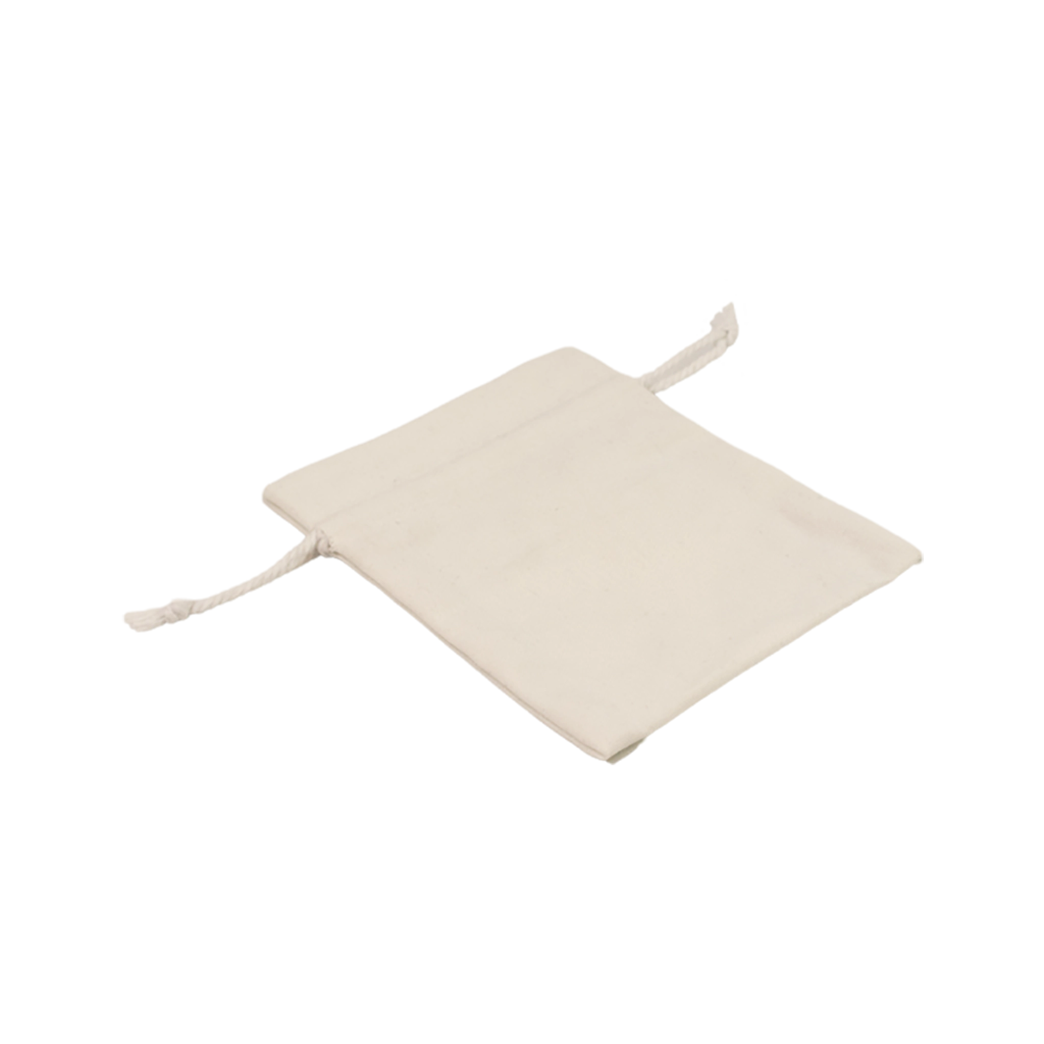 White Rectangular Cotton Bag 10x12cm | Cotton Drawstring Bag