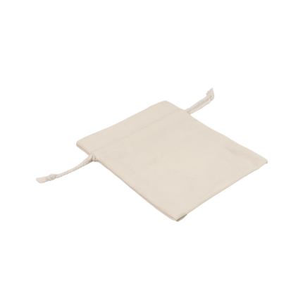 White Rectangular Cotton Bag 10x12cm | Cotton Drawstring Bag