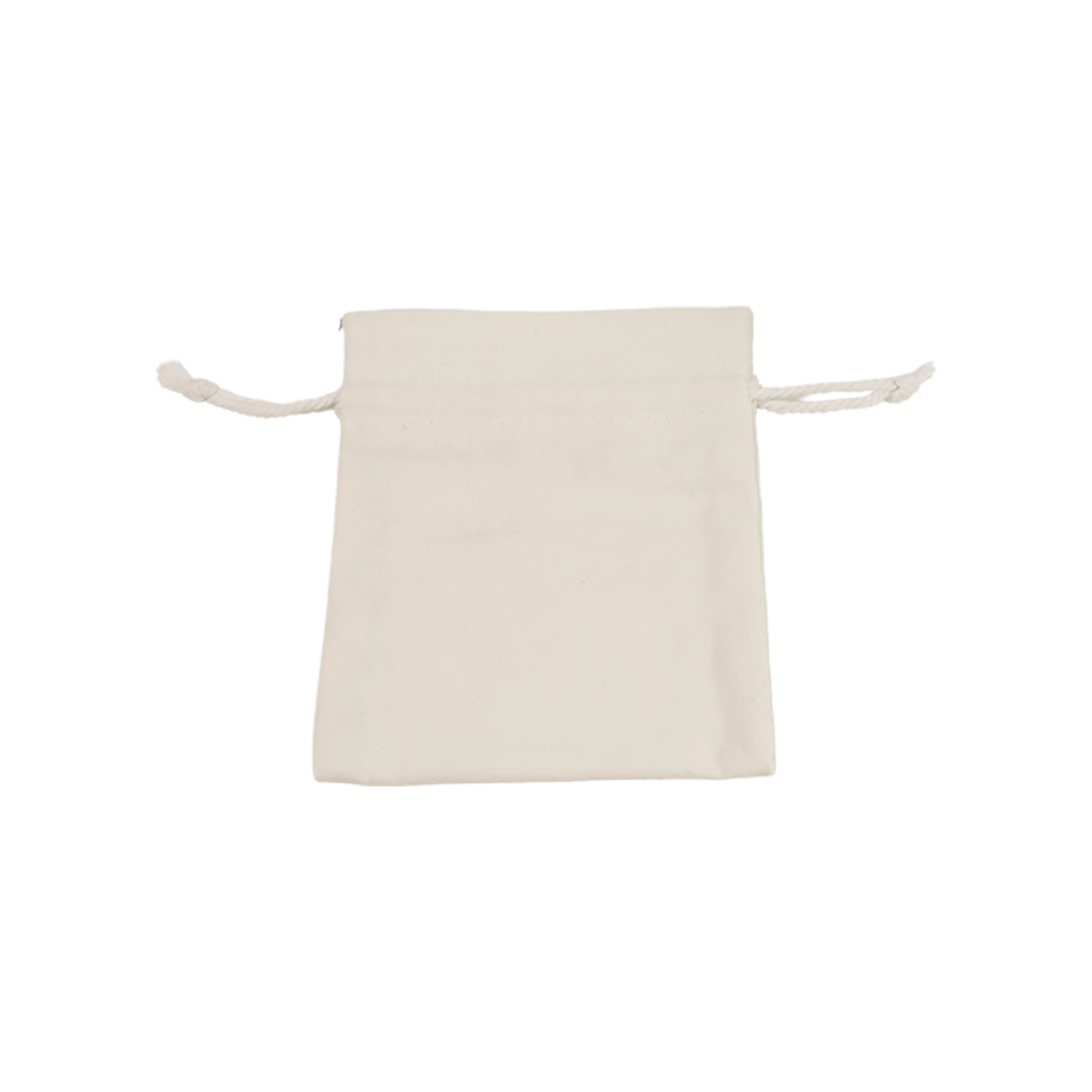 White Rectangular Cotton Bag 10x12cm | Cotton Drawstring Bag