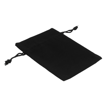 Black Rectangular Cotton Bag 11x16cm | Cotton Drawstring Bag