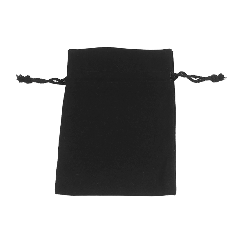 Black Rectangular Cotton Bag 11x16cm | Cotton Drawstring Bag