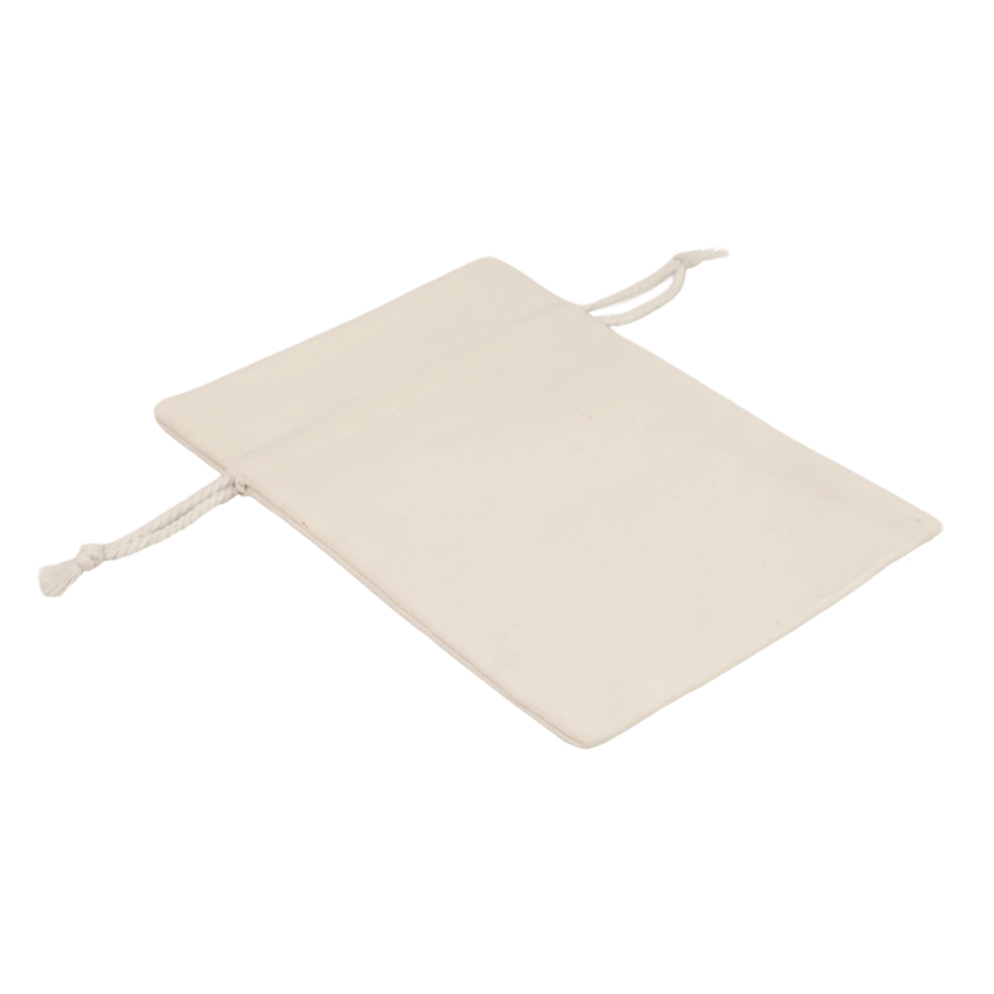 White Rectangular Cotton Bag 11x16cm | Cotton Drawstring Bag