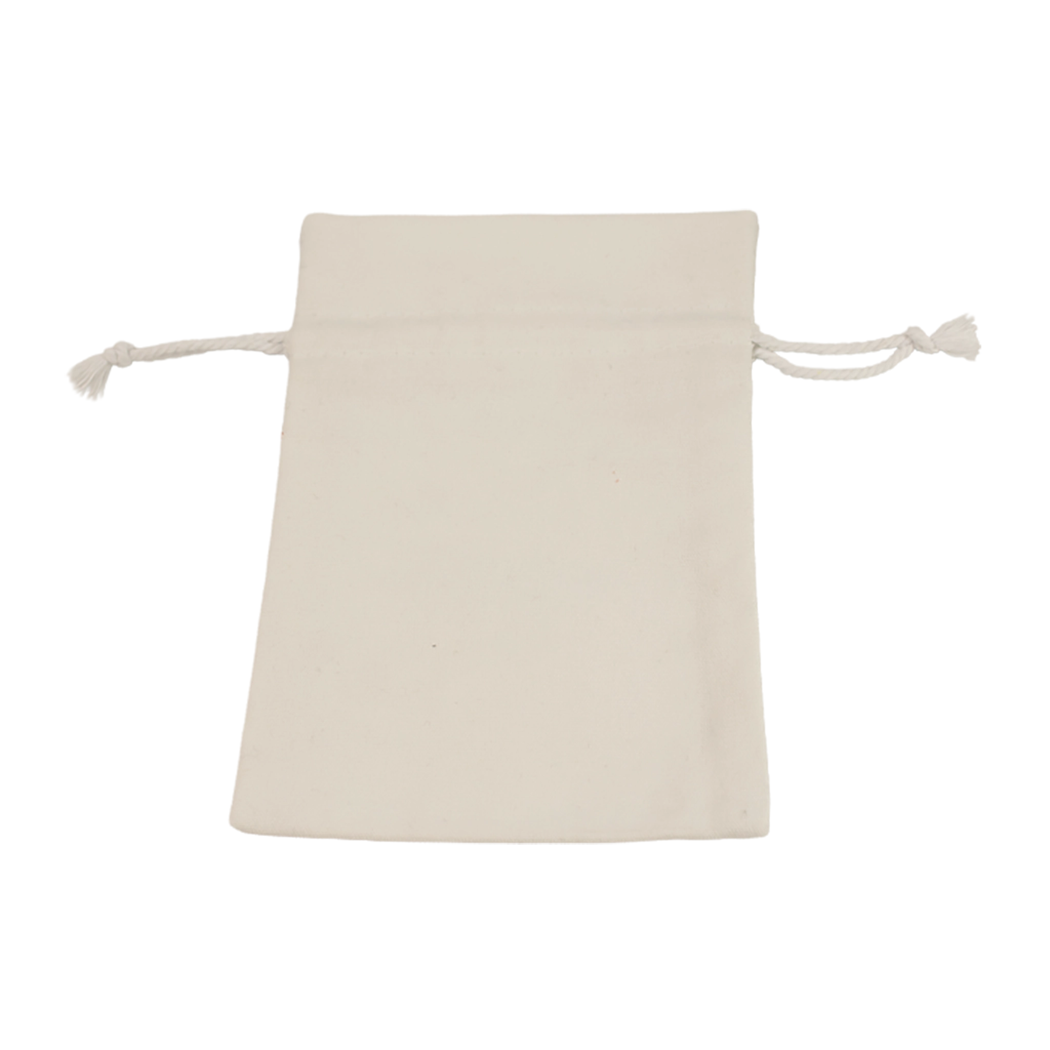 White Rectangular Cotton Bag 11x16cm | Cotton Drawstring Bag