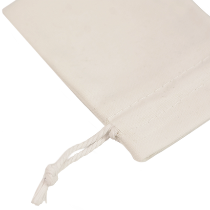 White Rectangular Cotton Bag 11x16cm | Cotton Drawstring Bag