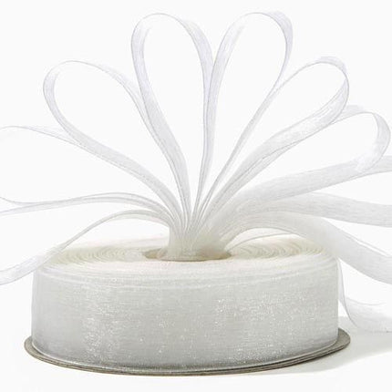 Ivory Premium Organza Ribbon | 10mm x 45m | Gift Wrap Ribbon