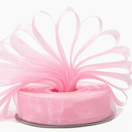 Pink Premium Organza Ribbon | 10mm x 45m | Gift Wrap Ribbon