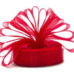 Red Premium Organza Ribbon | 10mm x 45m | Gift Wrap Ribbon