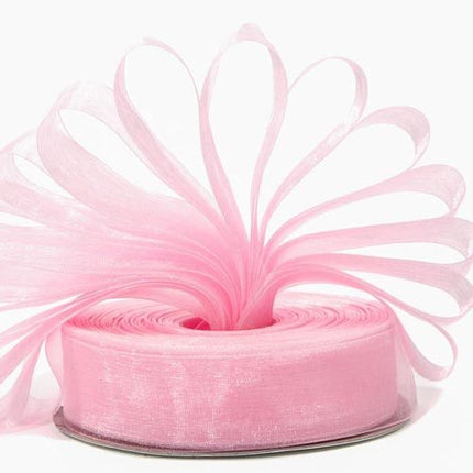 Pink Premium Organza Ribbon | 15mm x 45m | Gift Wrap Ribbon