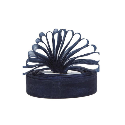 Navy Premium Organza Ribbon | 40mm x 45m | Gift Wrap Ribbon