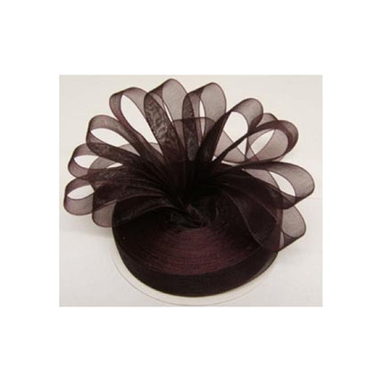 Dark Burgundy Premium Organza Ribbon | 50mm x 45m | Gift Wrap Ribbon