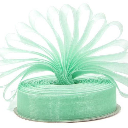 Mint Green Premium Organza Ribbon | 7mm x 45m | Gift Wrap Ribbon