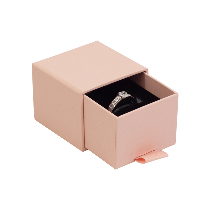 Foil Branded FSC Peony Ring Box