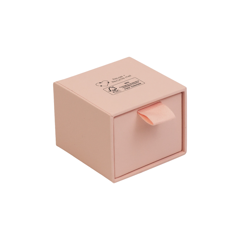 Foil Branded FSC Peony Ring Box
