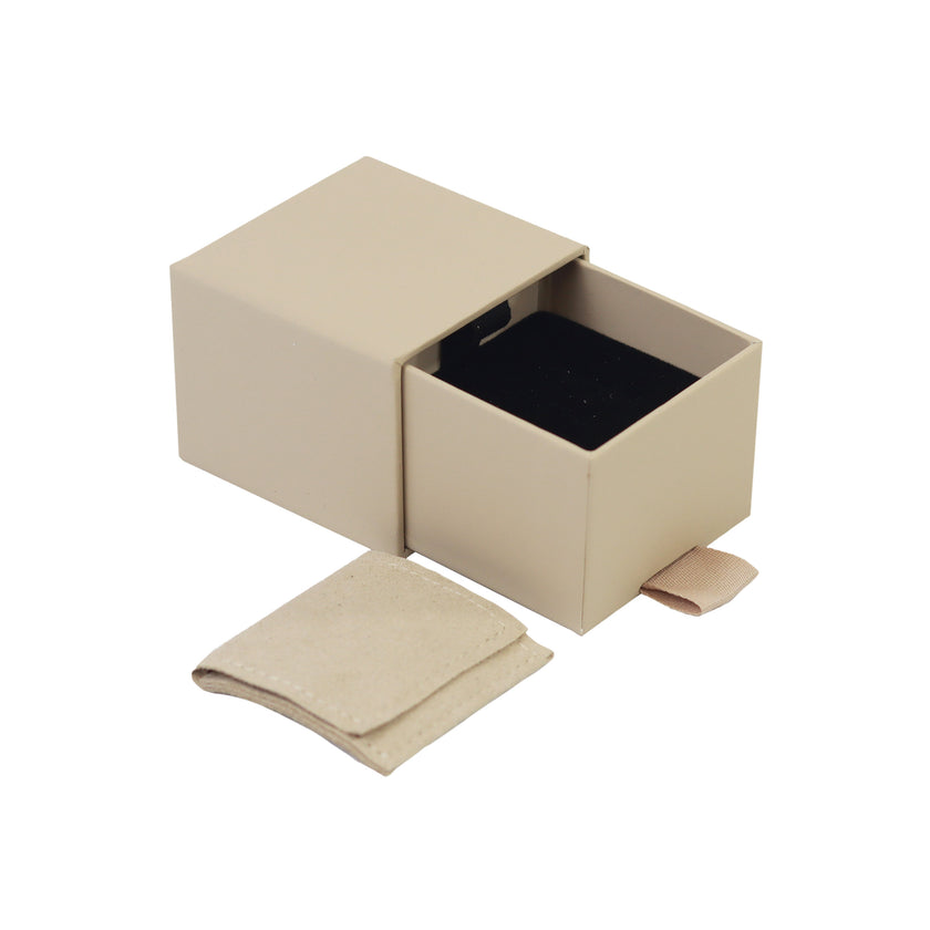Dusty Beige FSC Peony Ring Drawer Box