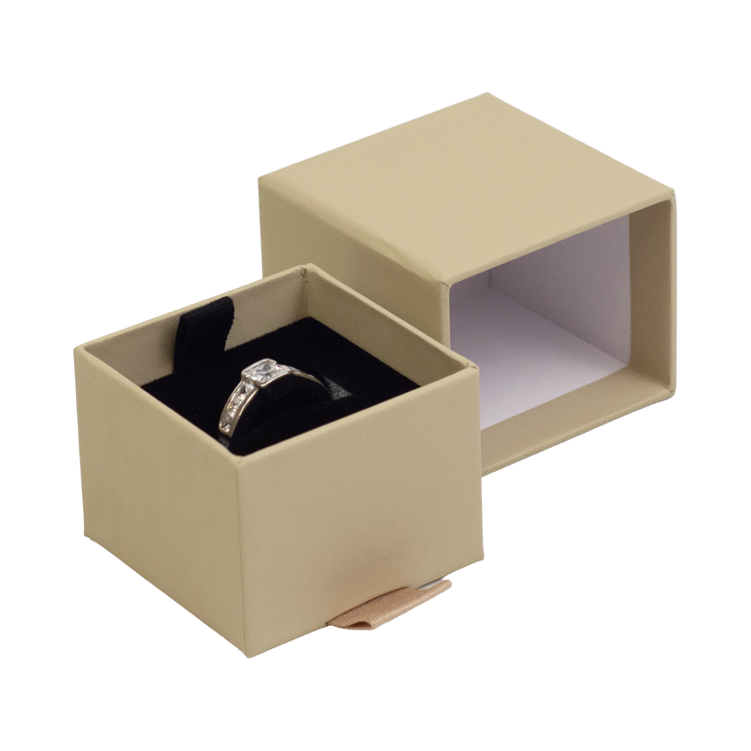 Foil Branded FSC Peony Ring Box