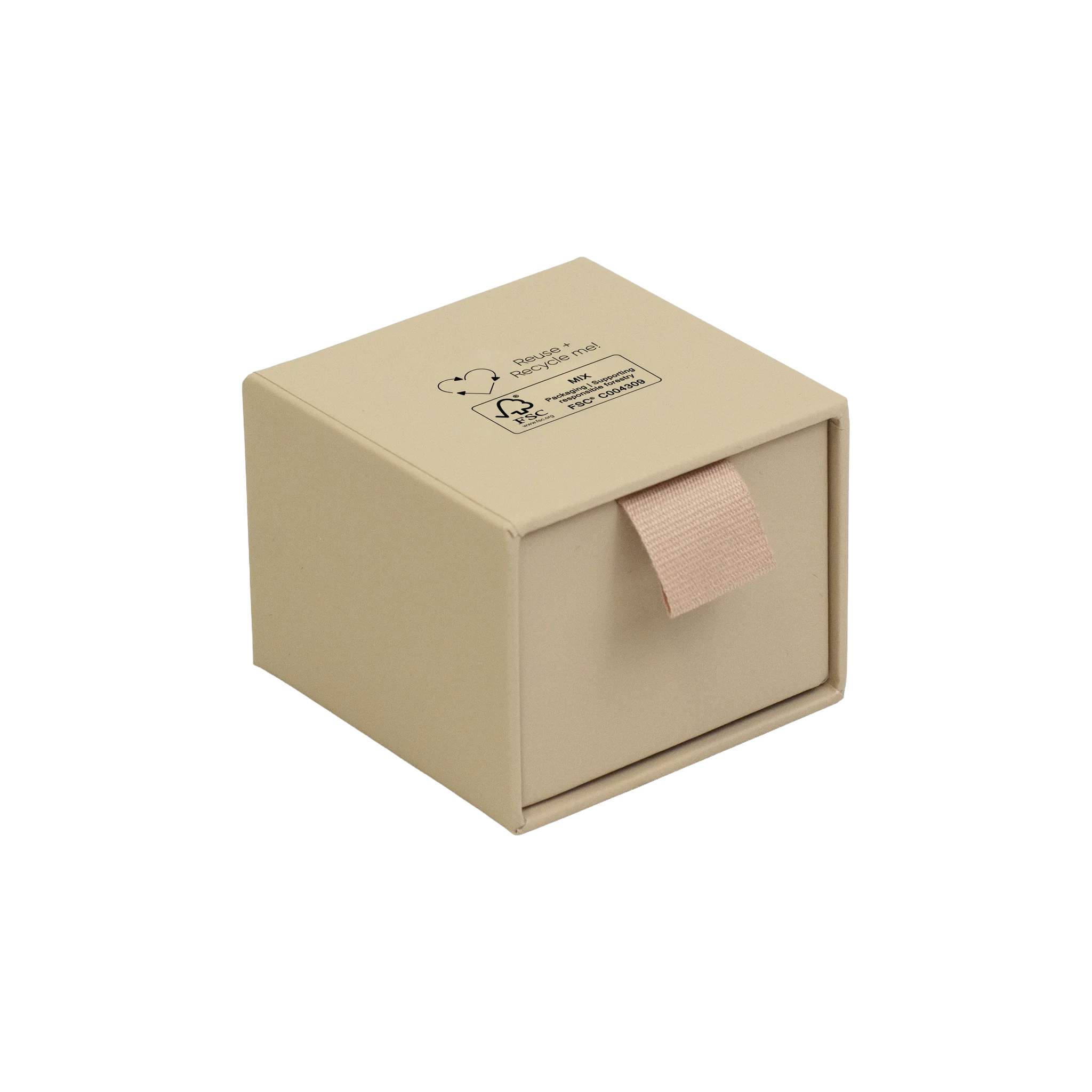 Foil Branded FSC Peony Ring Box
