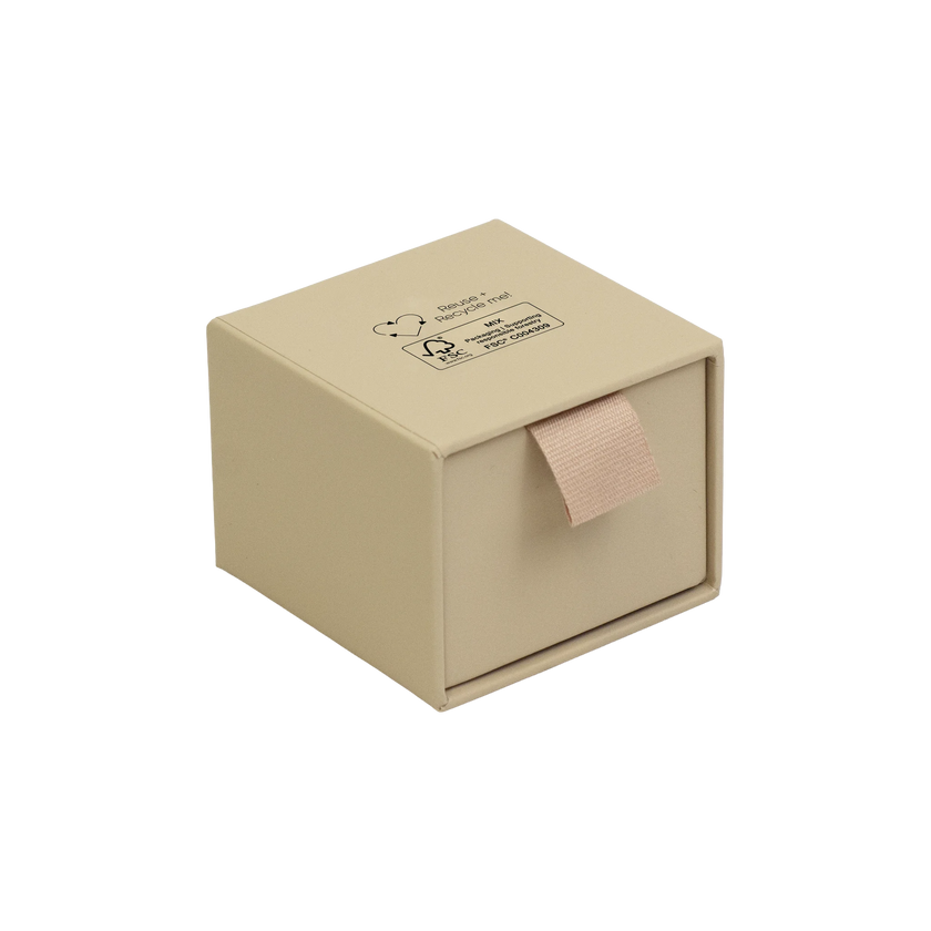 Foil Branded FSC Peony Ring Box
