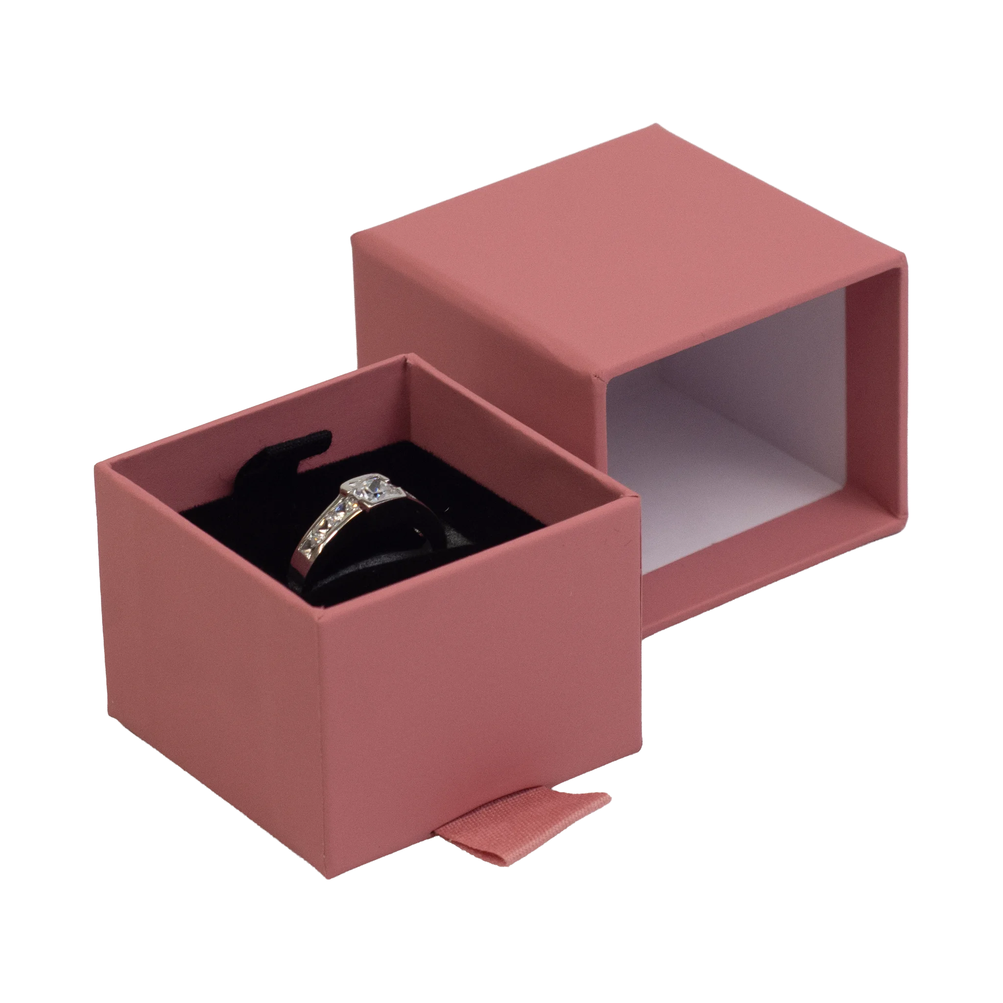 Foil Branded FSC Peony Ring Box