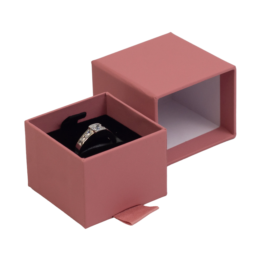 Foil Branded FSC Peony Ring Box