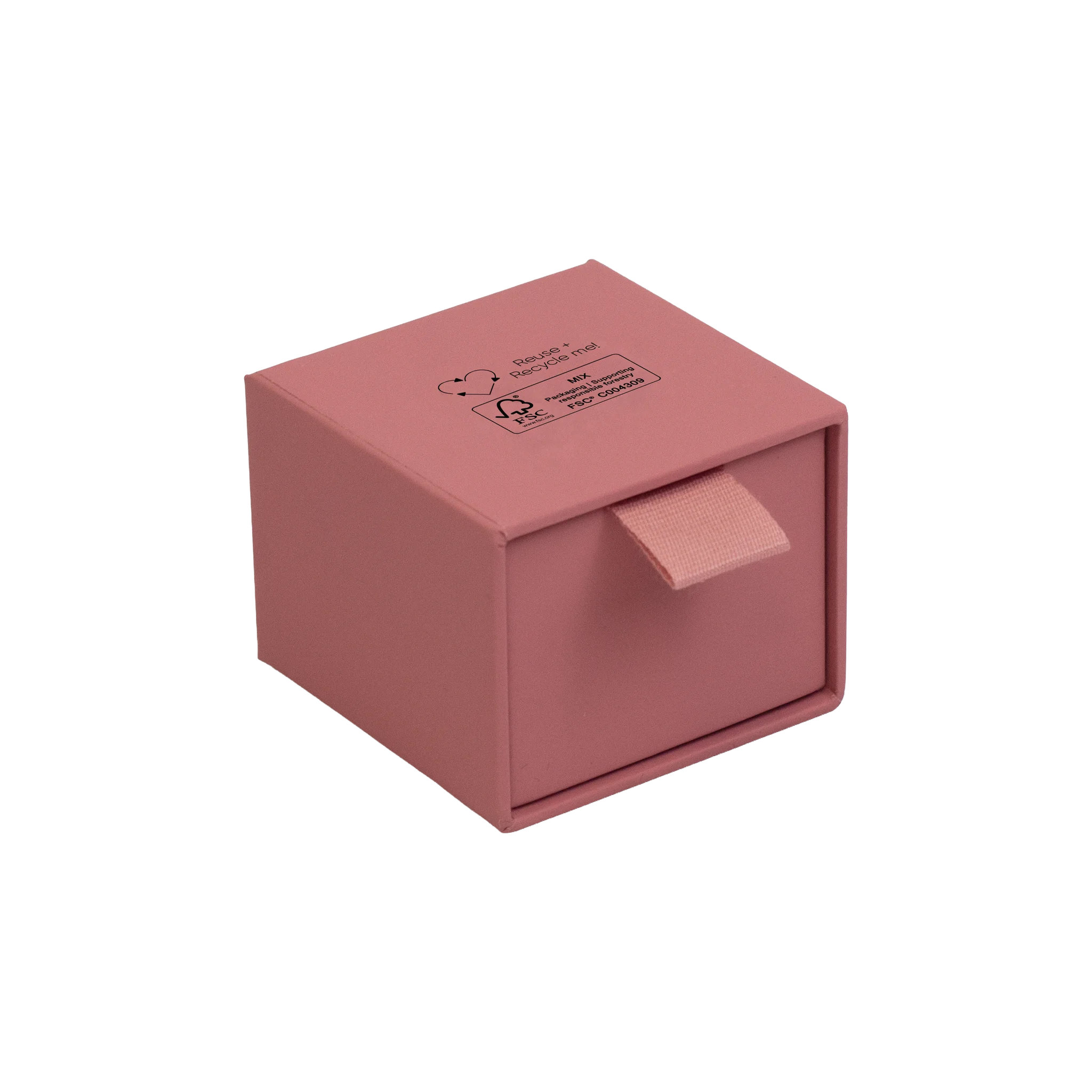 Foil Branded FSC Peony Ring Box