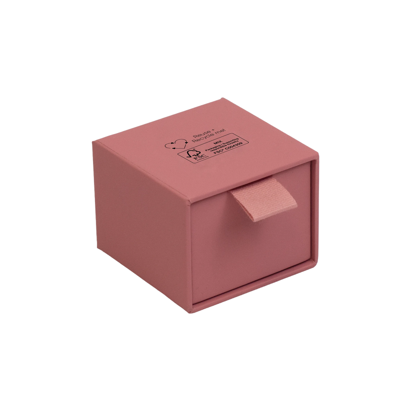 Foil Branded FSC Peony Ring Box