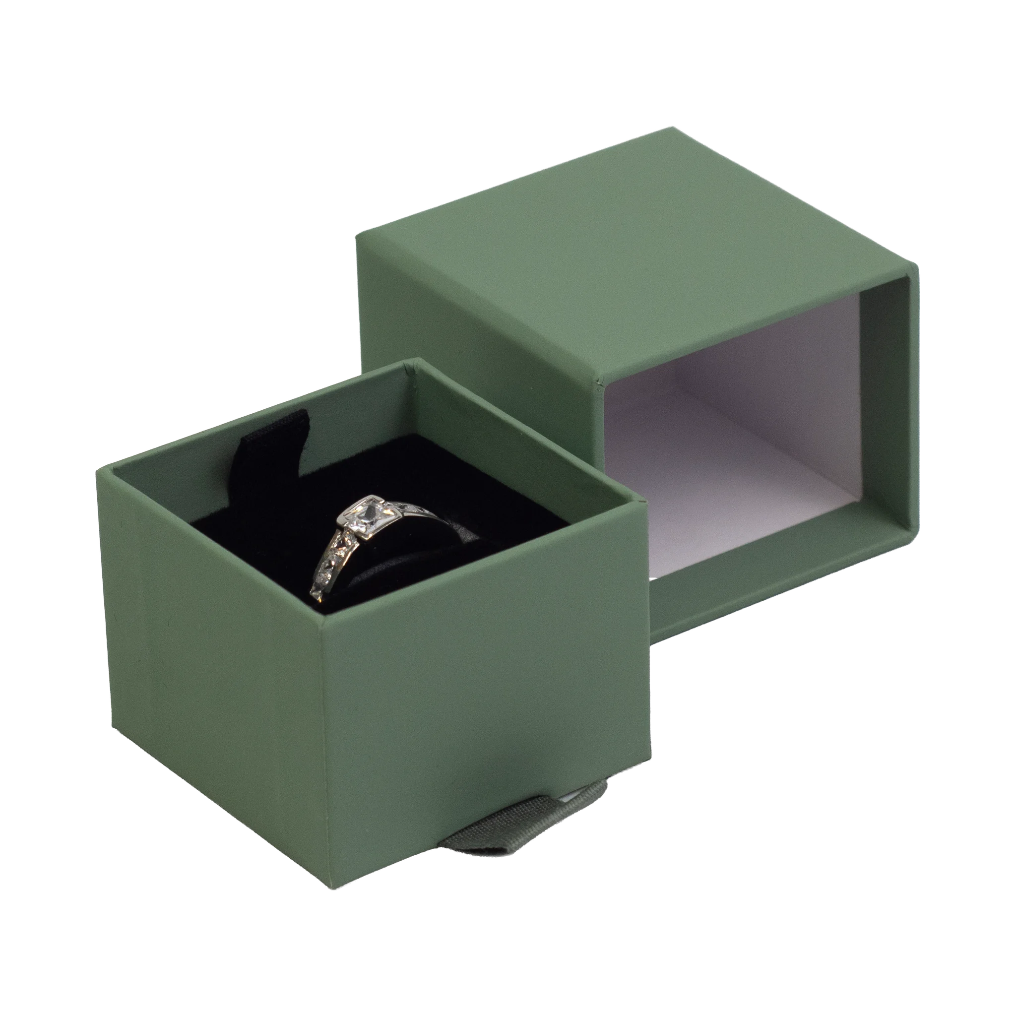 Foil Branded FSC Peony Ring Box