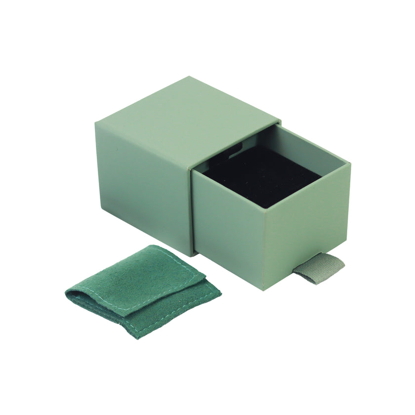 Fern Green FSC Peony Ring Drawer Box