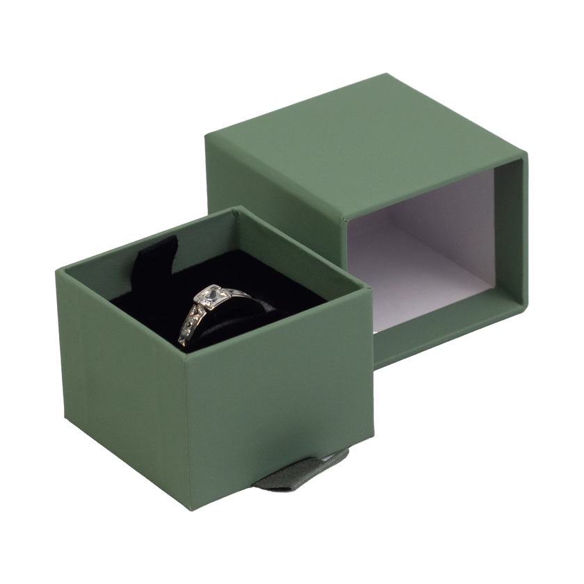 Foil Branded FSC Peony Ring Box