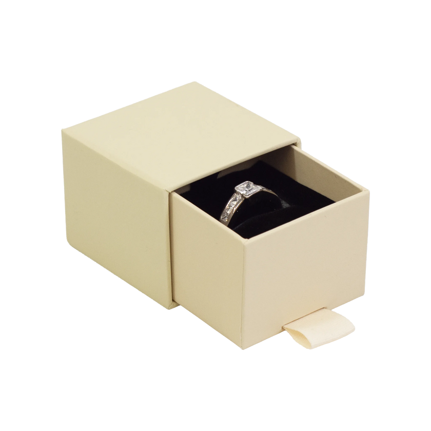 Foil Branded FSC Peony Ring Box