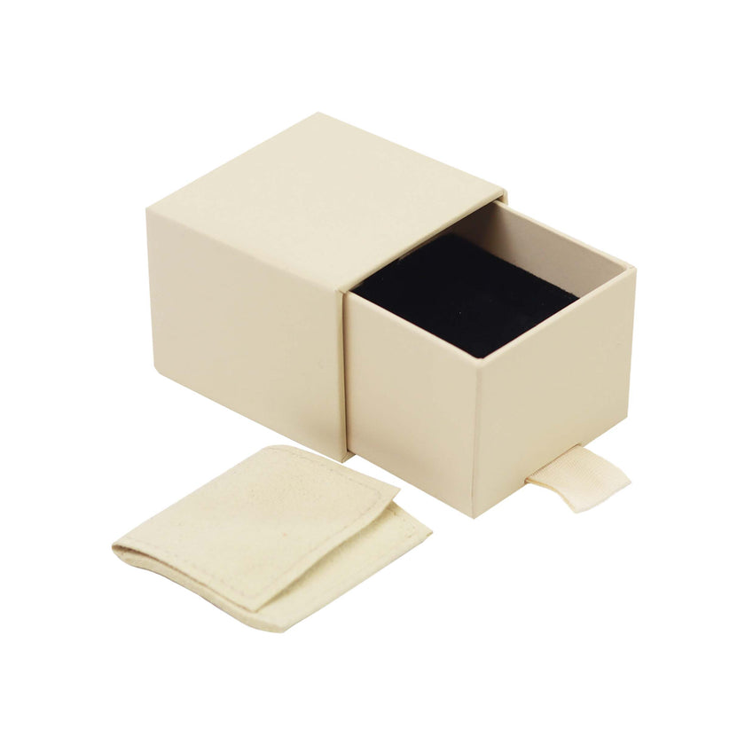 Vanilla Cream FSC Peony Ring Drawer Box