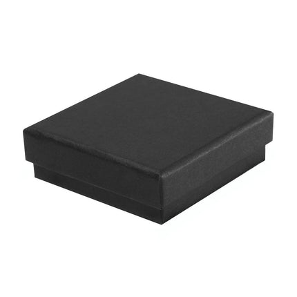 Black Eco Kraft Stud Ring Jewellery Box | Anti-tarnish | FSC