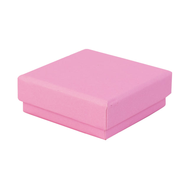 Pink square recyclable eco kraft box.