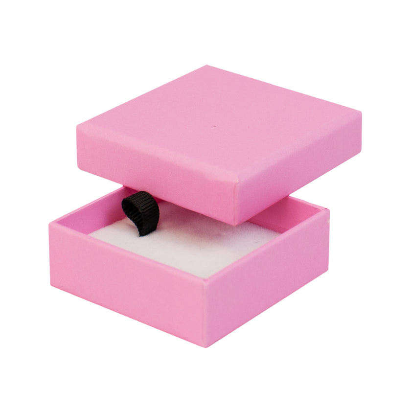 Pink square recyclable eco kraft box.