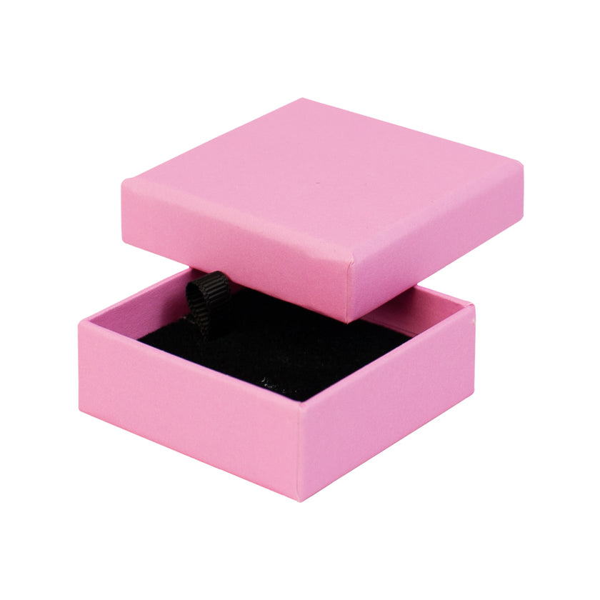 Pink square recyclable eco kraft box.