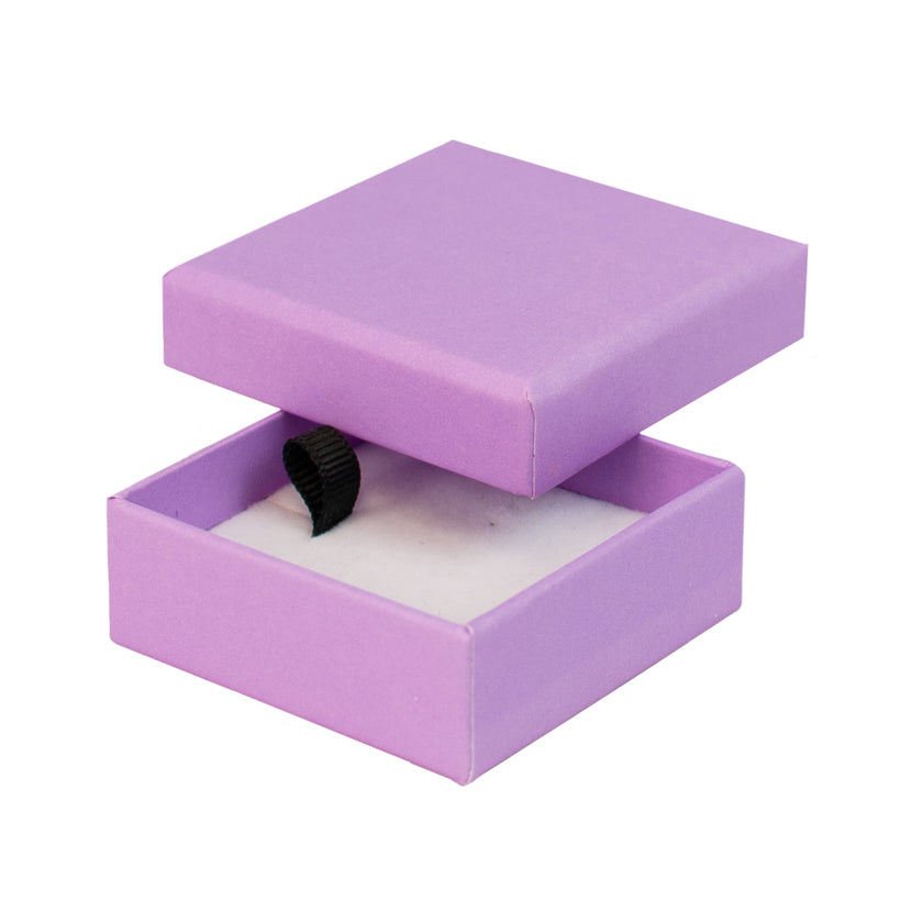 Lilac square recyclable eco kraft box.