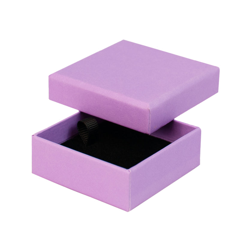Lilac square recyclable eco kraft box.
