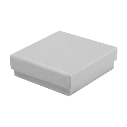 Grey Branded Eco Kraft Stud Ring Jewellery Box | FSC