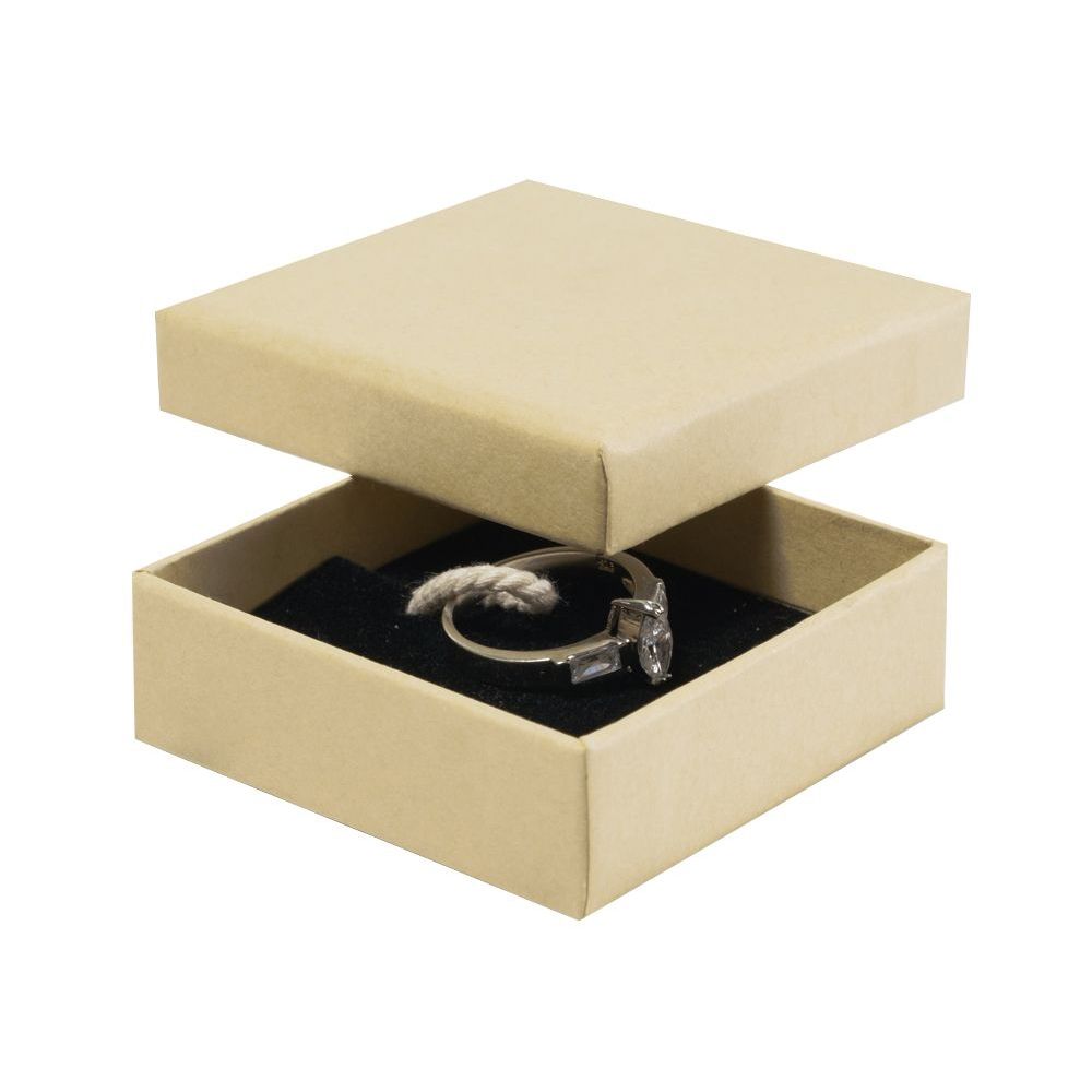 Digital Branded FSC Poppy Mini Square Stud Ring Box