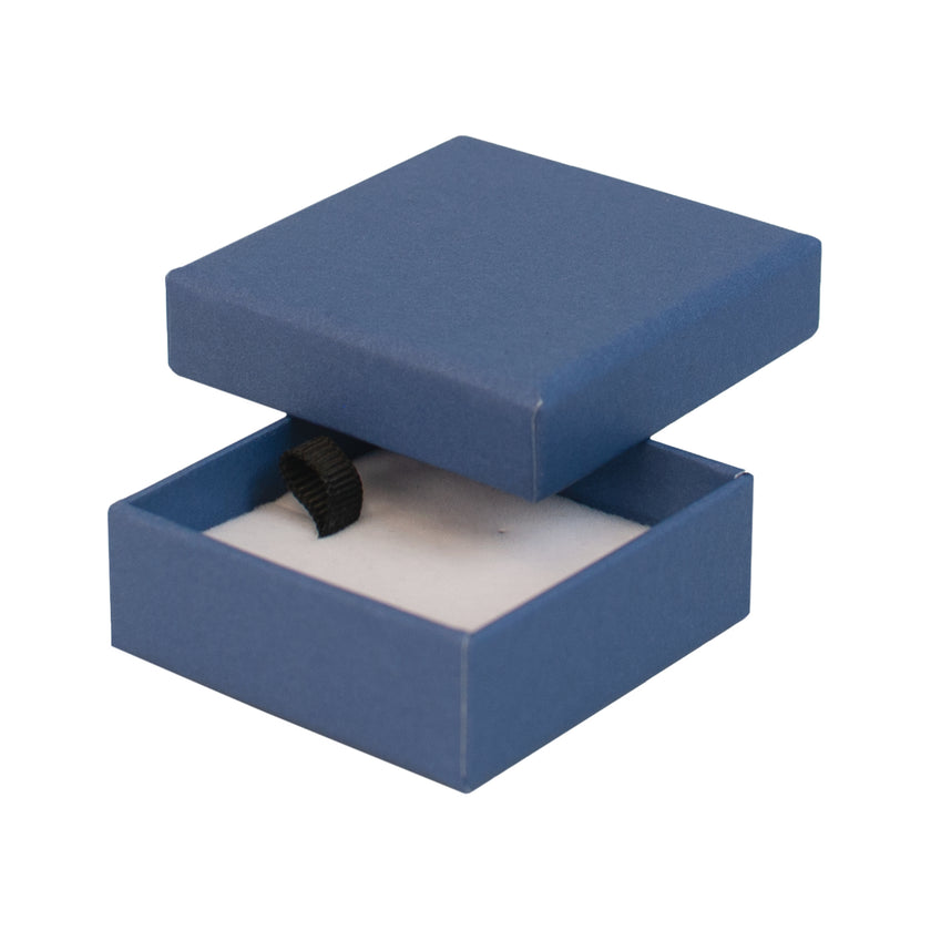 Blue square recyclable eco kraft box.